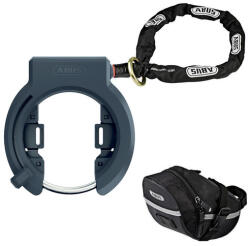 ABUS patkó lakat Granit XPlus 6950M (NR) - kulcsot nem tartja meg, XPlus zárszerkezettel + 6KS/85 lánc + ST 5950 nyeregtáska