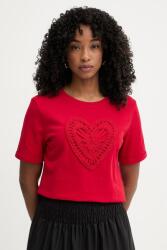 Morgan T-shirt női pamut - piros XS
