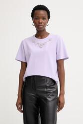 Morgan női póló pamut elasztánnal - lila S