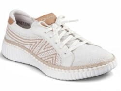 Skechers Wilshire BLVD Bellevue törtfehér női fűzős sztreccs cipő 100716-OFWT
