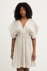 TWINSET nyári ruha lenvászonnal - bézs M - answear - 104 990 Ft