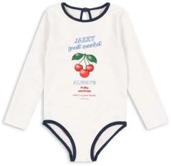 Konges Sløjd egyrészes gyerek fürdőruha VILJA LS SWIMSUIT GRS - fehér 110-116