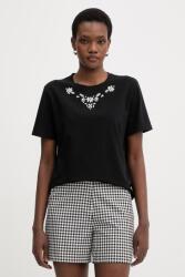 Morgan női póló pamut elasztánnal - fekete L