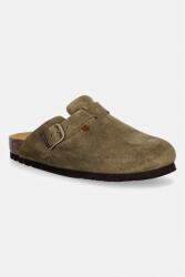 Scholl papucs zárt ujjal női velúr FAE - zöld Női 36