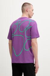 Jack Wolfskin férfi pamut edzős felső Celebrate The Paw - lila XL