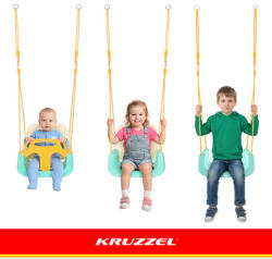 Kruzzel 3 az 1-ben gyerekhinta krém és türkiz (27359)