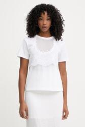 Twinset női pamut póló - fehér S - answear - 53 990 Ft