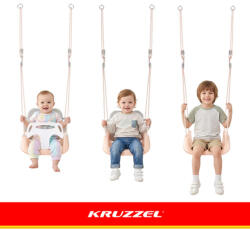 Kruzzel 3 az 1-ben gyerekhinta szürke-bézs (27357)