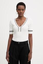 Morgan Pulóver női viszkózzal - fehér S - answear - 16 990 Ft