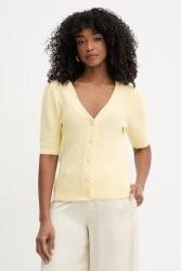 Morgan női pamut kardigán - sárga XS