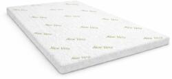 Pucioasa Topper saltea Memory 150x200 cm, 5 cm, Aloe Vera, husa detasabila cu fermoar
