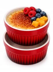 Excellent Houseware Kerámia kokárda sütőedény 290 ml 2 db-os szett piros (Q51900080)