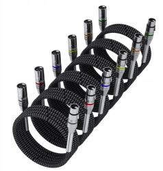  Fibbr Xlr szett 6x 2m mikrofon kábel férfi női nylon strapabíró (B09YNTFV18)