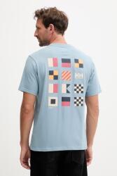Helly Hansen férfi pamut t-shirt SHORELINE - kék L