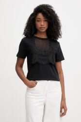 Twinset női pamut póló - fekete XS