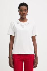 Morgan póló női pamut elasztánnal - fehér XS