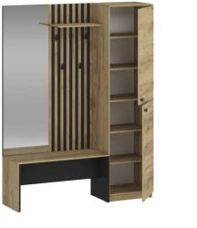 Halmar Demati előszobafal, arany tölgy / fekete