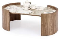 Halmar Rodia dohányzóasztal, márvány / dió