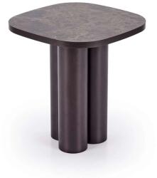 Halmar Antias S dohányzóasztal, fekete márvány / barna