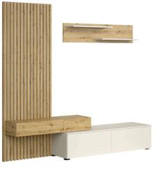 Halmar Sidiro nappali bútorfal, artisan tölgy / krém