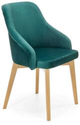 Halmar Toledo IV étkezőszék, zöld / mézes tölgy