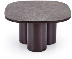 Halmar Antias dohányzóasztal, fekete márvány / barna