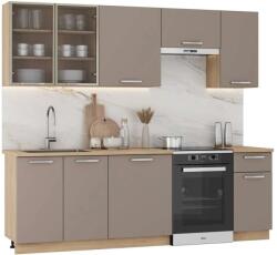 Halmar Areti 240 konyhabútor, cremona tölgy / bézs