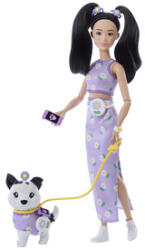Barbie echipa de modă pentru animale de companie - mov (JFP39) Papusa