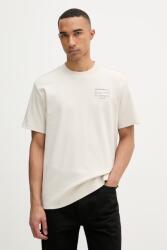 G-Star Férfi Pamut T-shirt Script gr - bézs S