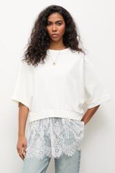 ANSWEAR oversize melegítőfelső női viszkózzal - fehér M