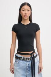 Diesel crop top női pamut T-BUNNY-TAIL-S1 - fekete L
