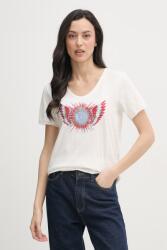 Mos Mosh póló női pamut Romi - bézs XS