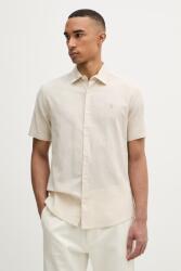 U. S. Polo Assn U. S. Polo Assn. férfi lenvászon safari ing LINEN BLEND SS - bézs XXL