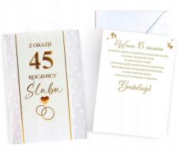 kukartka 45. Házassági Évfordulós Üdvözlőkártya