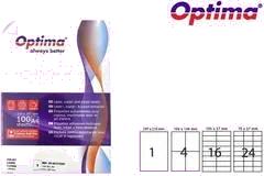 Optima Etichete color autoadezive A4 galbene 210x297 mm 100 coli (OP-401210297-YE)