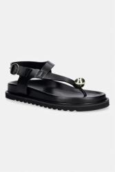 Souliers Martinez női bőrszandál SPIAGGIA - fekete Női 37