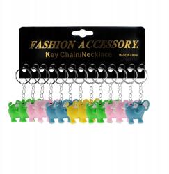  Elefánt gumi kulcstartó szett 4 cm Trifox 12 db-os (ET-A159586-18716-12)