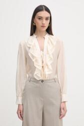 Haveone fodros női blúz lyocellel - bézs XS