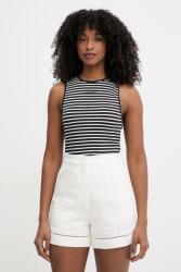 Twinset női top pamut elasztánnal - fekete XS