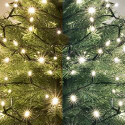 HOME LED305WWWH LED-es dual color fényfüzér, kül- és beltéri kivitel, 300 db melegfehér/hidegfehér LED, 21 m füzérhossz (LED305WWWH)