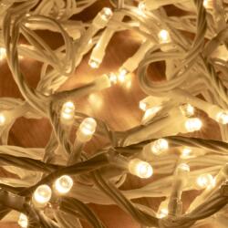 Somogyi Elektronic DLI 200/WW LED-es fényfüzér, 10 m / 200 db melegfehér LED, állófényű, fehér vezeték, sorolható, kül- és beltéri kivitel (DLI 200/WW)