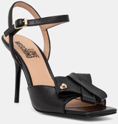 Love Moschino magas sarkú bőrszandál - fekete Női 36