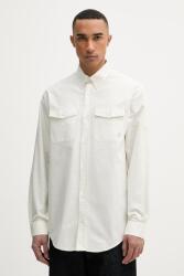 Drôle de Monsieur férfi pamut ing Chemise a Carreaux - bézs S