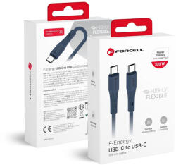 Forcell USB C - USB C kábel Forcell F-Energy QC4.0 PD 5A 100W Szilikon 1 m C347 sötétkék