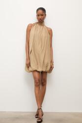 ANSWEAR puffos lyocell ruha - bézs S/M