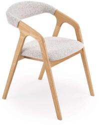 Halmar Scaun de bucătărie Chania, gri / lemn natural (V-PL-BUENO-KR-NATURALNY/PUENTE80)