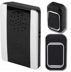 MH Protect Vezeték nélküli csengő, 300 m hatótávolság, elemes, 2 gomb, vízálló fekete