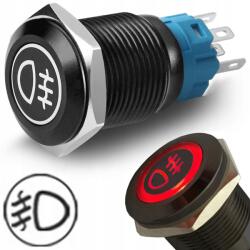  LED-es első ködlámpa kapcsoló univerzális bistabil 16mm