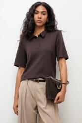 Answear. LAB női póló viszkózzal - barna M