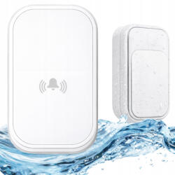 MH Protect Vezeték nélküli kinetikus kapucsengő, 130 m-es hatótávolságú, vízálló (ip 68) fehér